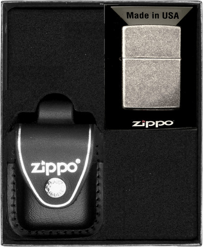 Briquet zippo argent antique - argent,