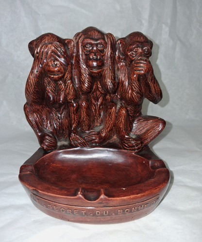 Cendrier singes sagesse - singes, –
