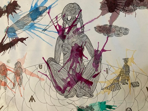 Beau dessin encre peinture art - beau,