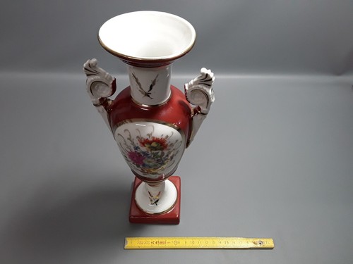 Ancien vase porcelaine bouquet - ancien,