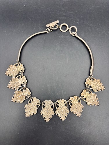 Ancien collier metal rigaux - metal,