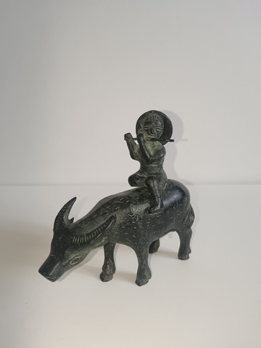 Sujet asiatique bronze - sujet, en