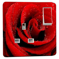 Stika rose rouge fleur - rouge,