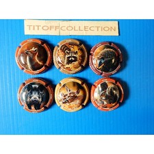 la série de 6 capsules champagne générique animaux d'autonne