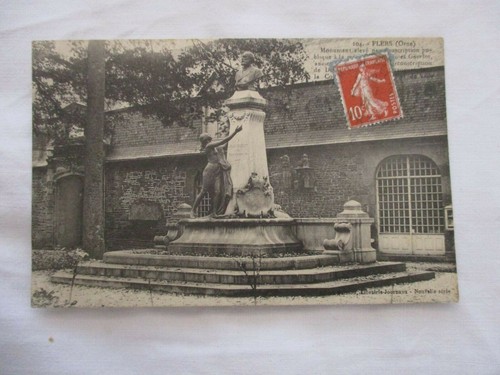 Cpa orne flers statue - 61,