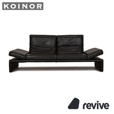 Koinor Raoul Canapé En Cuir Gris Anthracite Trois Places Fonction Relaxante