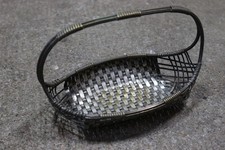 panier corbeille a pain en metal argenté