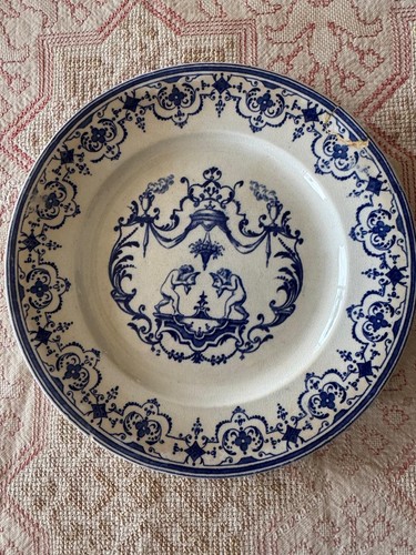Assiette plate vieillard - assiette,