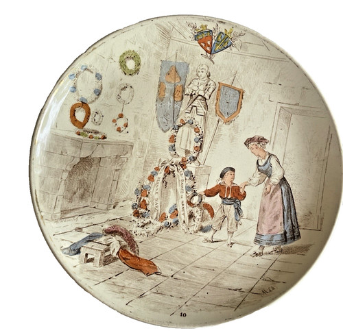 Assiette historiée jeanne - assiette,