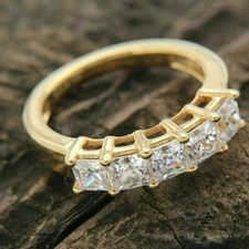 Bague diamant simulé taille