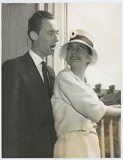 Marina Gacry et André de Bourbon Parme  Vintage silver print Tirage argentique