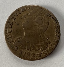 Louis XVI 2 Sols 1792 W L'an 4.