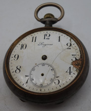 montre à gousset Longines acier   .diamètre 4.8cm