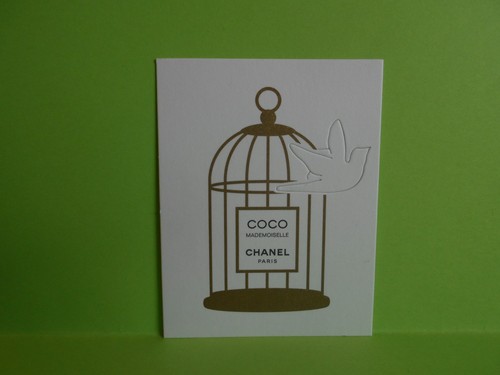 Chanel carte publicitaire coco