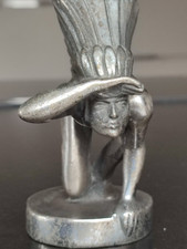 Mascotte, Bouchon de radiateur argenté INDIEN/SIOU.. C.LAPLAGNE