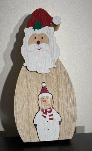 Père noël bois avec - père,
