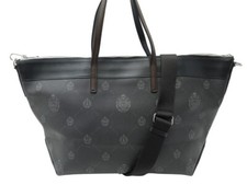 NEUF SAC A MAIN BERLUTI CABAS CITY BREAK EN TOILE NOIRE CANVAS HAND BAG TOTE
