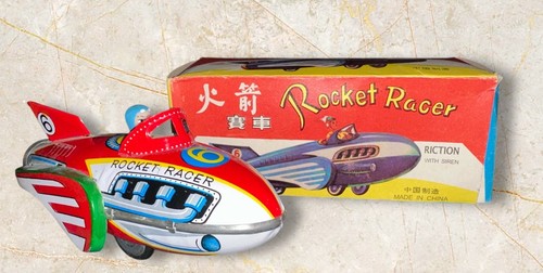 Rocket racer vintage tin toy - racer,