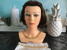 Ensembre Bracelet  Collier Maille Américaine 47 mm  en plaqué or  1, 2 mm