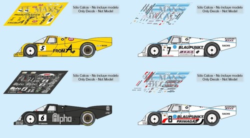 Decals porsche 962c - 962c, mans