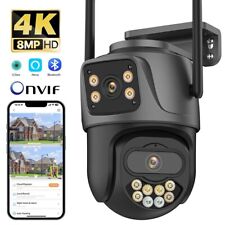 Caméra Surveillance Extérieure PTZ WiFi 4K 8MP Sécurité IP Sans Fil Vision Noctu