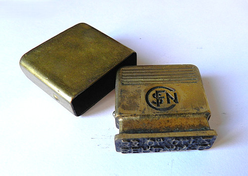 Ancien tampon sncf - tampon, poche