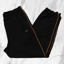 Nike Vintage Âge 90 Pantalon survêtement Homme Rayures Latéraux Noir Jaunes Eu L