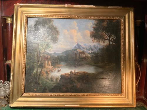 Ancienne peinture huile sur - peinture,