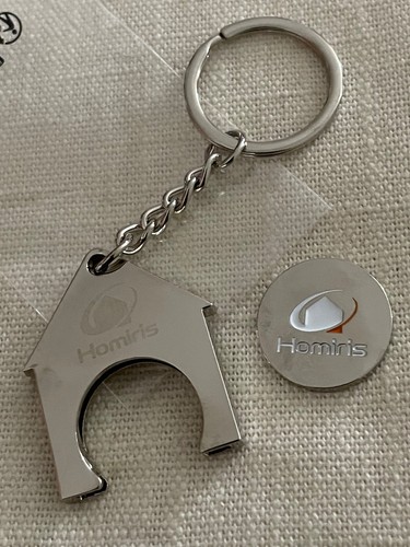 Porte clé jeton caddie - 1, euro