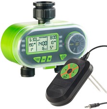 Programmateur d'arrosage BWC-200 avec 2 raccords pour tuyau - Avec capteur - Ro
