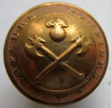Bouton bombé en métal doré