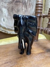 Ancien Éléphant En Ébène Origine Africaine 