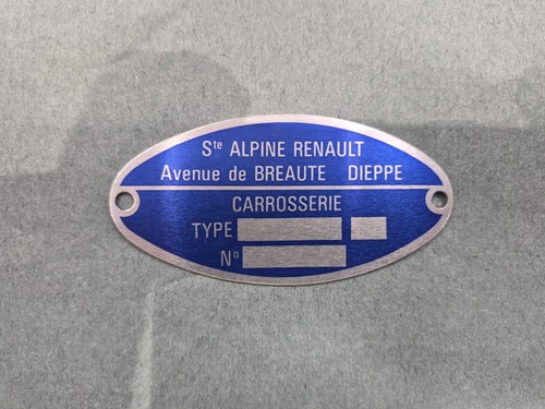 Plaque constructeur alpine - plaque,