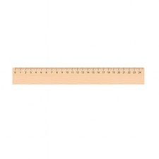 Règle 30cm bois naturel - -,