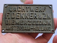 Rare ancienne plaque "Chantier