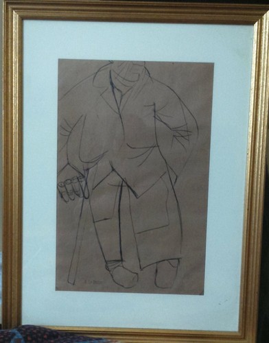 Original dessin encadré - , alain