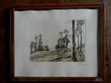 eau forte lavis  dessin  XIX°