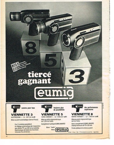 Publicite 1970 eumig - 1970,