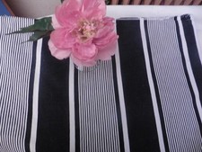 ANCIENNE HOUSSE TOILE A MATELAS COTON BLEU MARINE X BLANC 130X200 CM