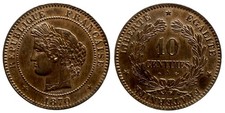 Cérès - 10 centimes 1870 A