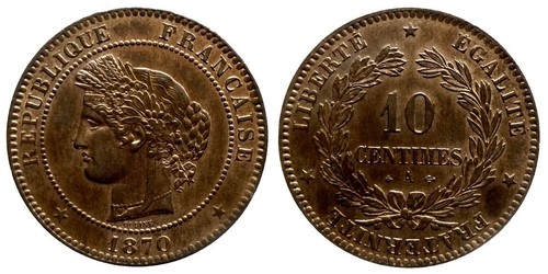 Cérès centimes 1870 - -,