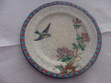 DEUX ANCIENNES ASSIETTES A DESSERT EN EMAUX DE LONGWY