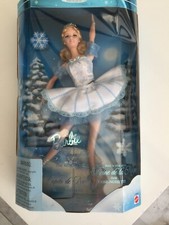 MATTEL 1999 - barbie reine de la neige dans casse-noisette avec certificat