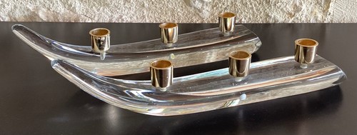 Paire bougeoirs cristal - bougeoirs,