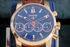 EBERHARD & Co chrono 4 - rare gold & blue dial