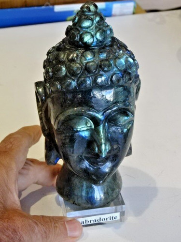 Tete bouddha labradorite - tete, en