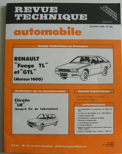 Revue technique automobile rta - technique,