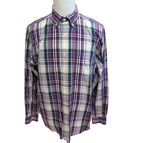 Chemise nautica vert violet - l,
