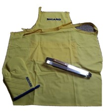 Set kit barbecue bbc ricard tablier manique pince neuf collection été 