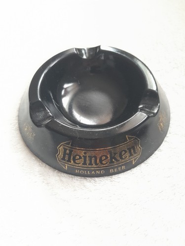 Ancien cendrier noir - ancien,